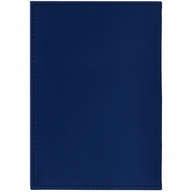 Обложка для паспорта Shall, синяя с логотипом в Екатеринбурге заказать по выгодной цене в кибермаркете AvroraStore