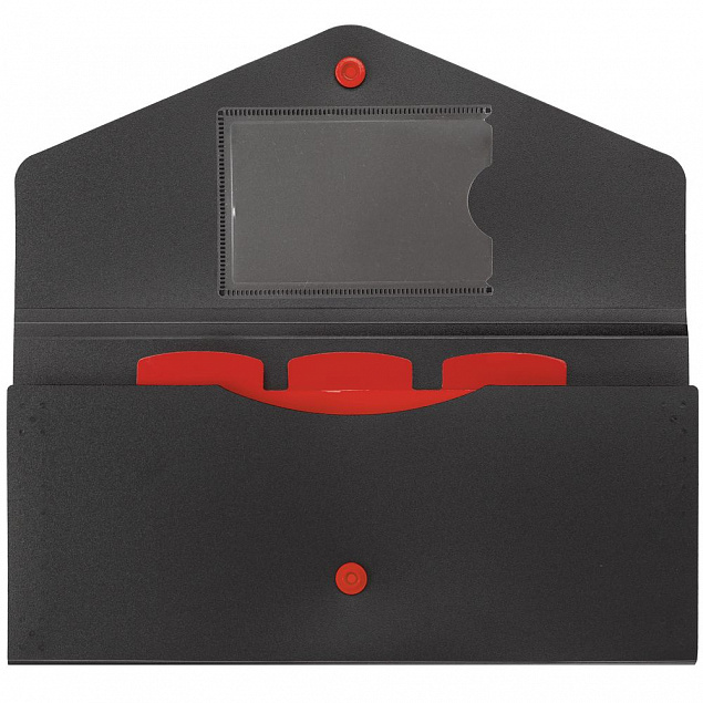 Органайзер для путешествий Envelope, черный с красным с логотипом в Екатеринбурге заказать по выгодной цене в кибермаркете AvroraStore