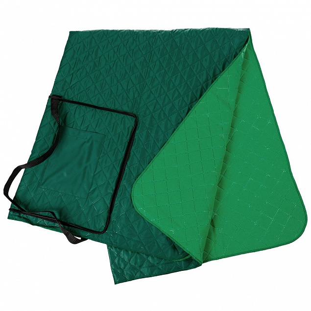 Плед для пикника Soft &amp; Dry, зеленый с логотипом в Екатеринбурге заказать по выгодной цене в кибермаркете AvroraStore