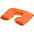 Надувная подушка под шею в чехле Sleep, оранжевая с логотипом в Екатеринбурге заказать по выгодной цене в кибермаркете AvroraStore