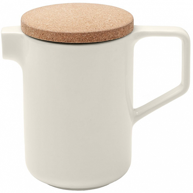 Чайник Riposo, белый с логотипом в Екатеринбурге заказать по выгодной цене в кибермаркете AvroraStore