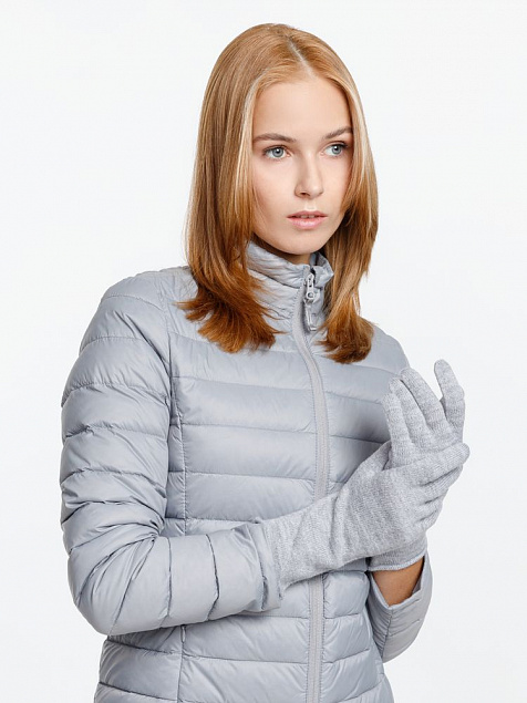 Перчатки Alpine, удлиненные, серые с логотипом в Екатеринбурге заказать по выгодной цене в кибермаркете AvroraStore