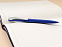 Ручка шариковая Pin Soft Touch, синяя с логотипом в Екатеринбурге заказать по выгодной цене в кибермаркете AvroraStore