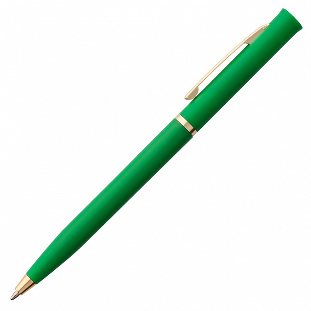 Ручка шариковая Euro Gold, зеленая с логотипом в Екатеринбурге заказать по выгодной цене в кибермаркете AvroraStore