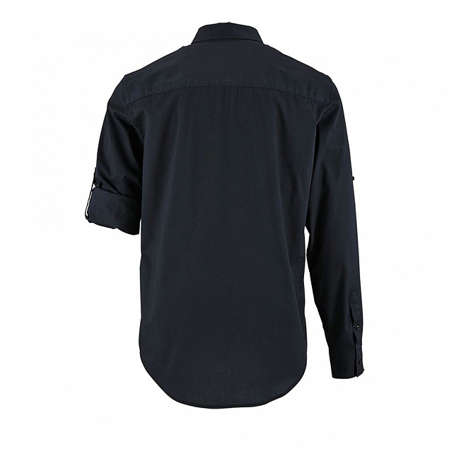 Рубашка мужская BURMA MEN, темно-синяя с логотипом в Екатеринбурге заказать по выгодной цене в кибермаркете AvroraStore