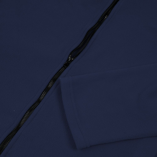 Куртка флисовая унисекс Manakin, темно-синяя с логотипом в Екатеринбурге заказать по выгодной цене в кибермаркете AvroraStore