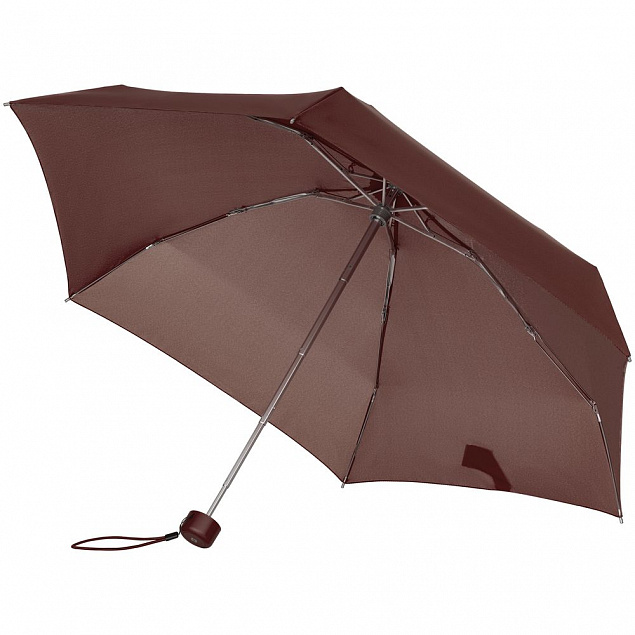 Зонт складной Minipli Colori S, коричневый с логотипом в Екатеринбурге заказать по выгодной цене в кибермаркете AvroraStore