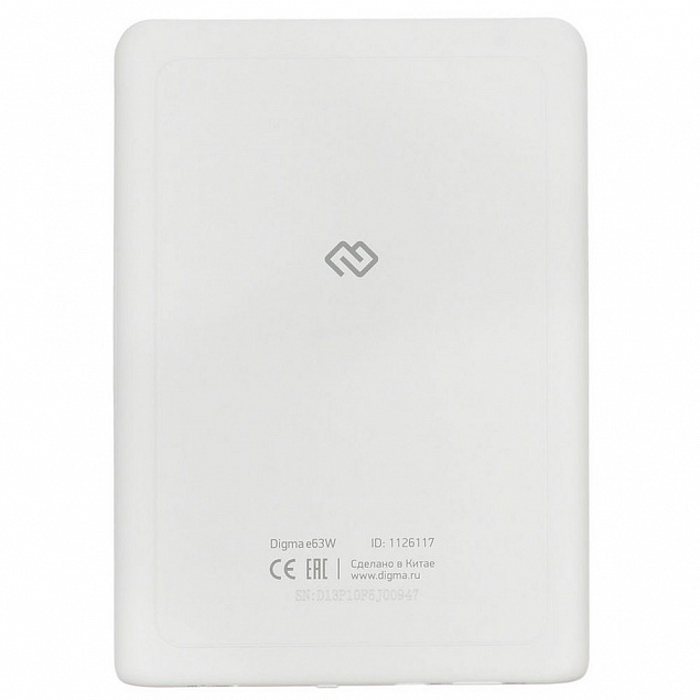 Электронная книга Digma E63W, белая с логотипом в Екатеринбурге заказать по выгодной цене в кибермаркете AvroraStore