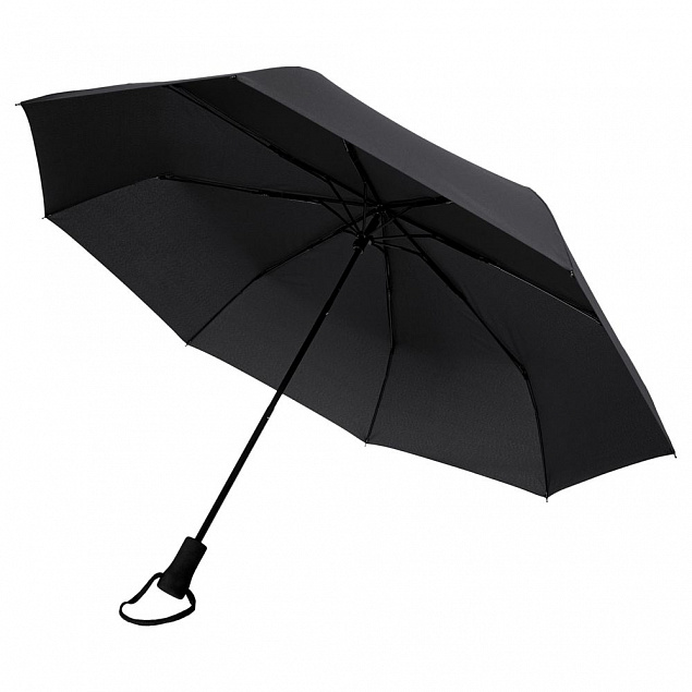 Складной зонт Hogg Trek, черный с логотипом в Екатеринбурге заказать по выгодной цене в кибермаркете AvroraStore