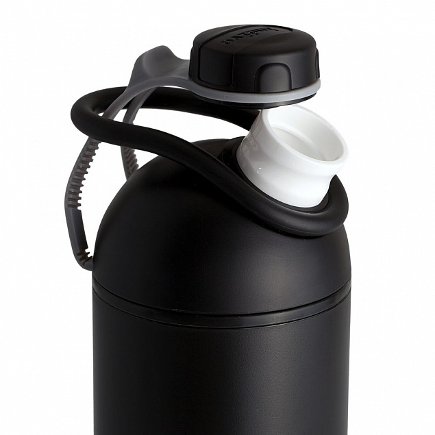 Бутылка для воды fixFlask, черная с логотипом в Екатеринбурге заказать по выгодной цене в кибермаркете AvroraStore