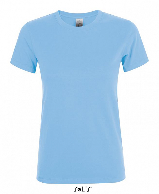 Фуфайка (футболка) REGENT женская,Голубой L с логотипом в Екатеринбурге заказать по выгодной цене в кибермаркете AvroraStore