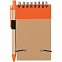 Блокнот на кольцах Eco Note с ручкой, темно-оранжевый с логотипом в Екатеринбурге заказать по выгодной цене в кибермаркете AvroraStore