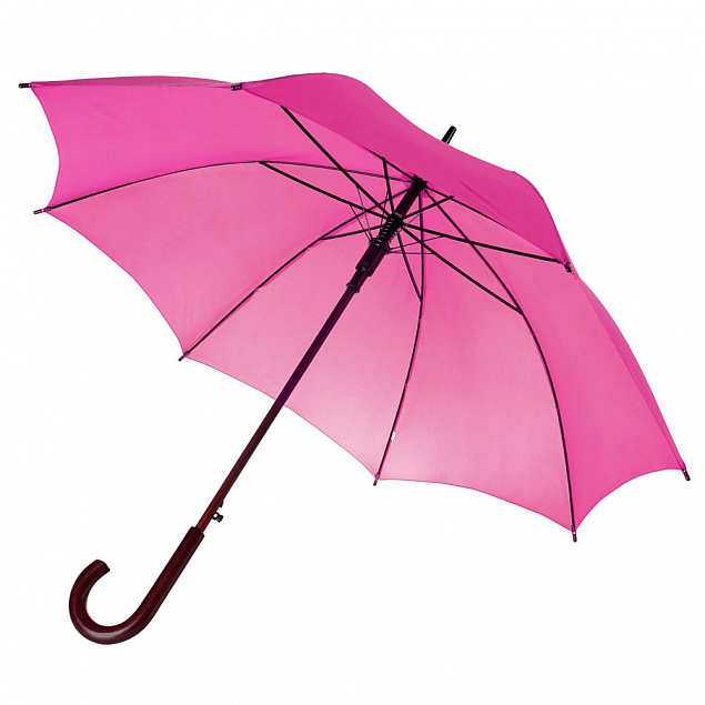 Зонт-трость Standard, ярко-розовый (фуксия) с логотипом в Екатеринбурге заказать по выгодной цене в кибермаркете AvroraStore