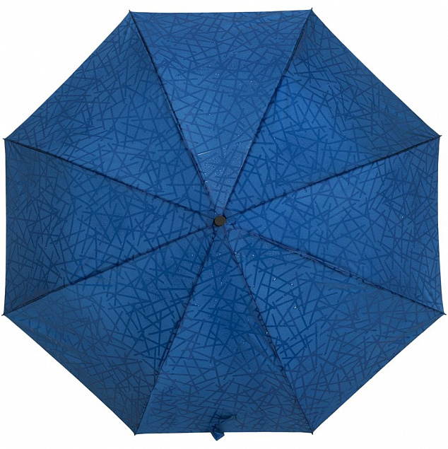 Складной зонт Magic с проявляющимся рисунком, синий с логотипом в Екатеринбурге заказать по выгодной цене в кибермаркете AvroraStore