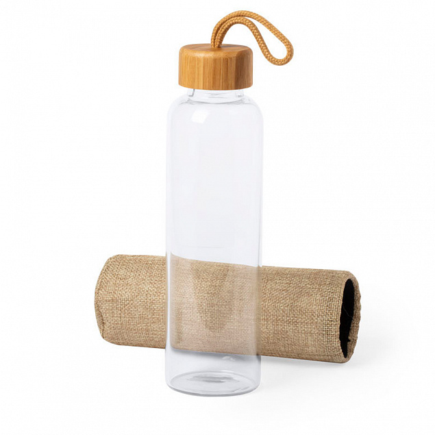 Бутылка для воды KASFOL, стекло, бамбук, 500 мл с логотипом в Екатеринбурге заказать по выгодной цене в кибермаркете AvroraStore