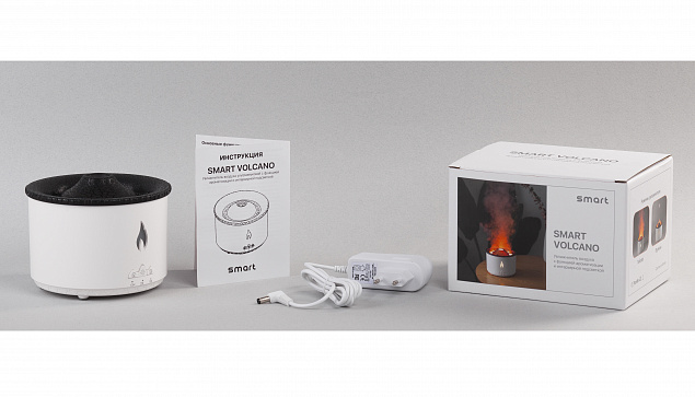 Увлажнитель воздуха "Smart Volcano"с пультом ДУ,  функцией ароматерапии и интерьерной подсветкой с логотипом в Екатеринбурге заказать по выгодной цене в кибермаркете AvroraStore