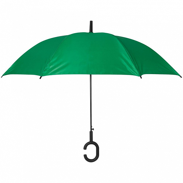 Зонт-трость Charme, зеленый с логотипом в Екатеринбурге заказать по выгодной цене в кибермаркете AvroraStore
