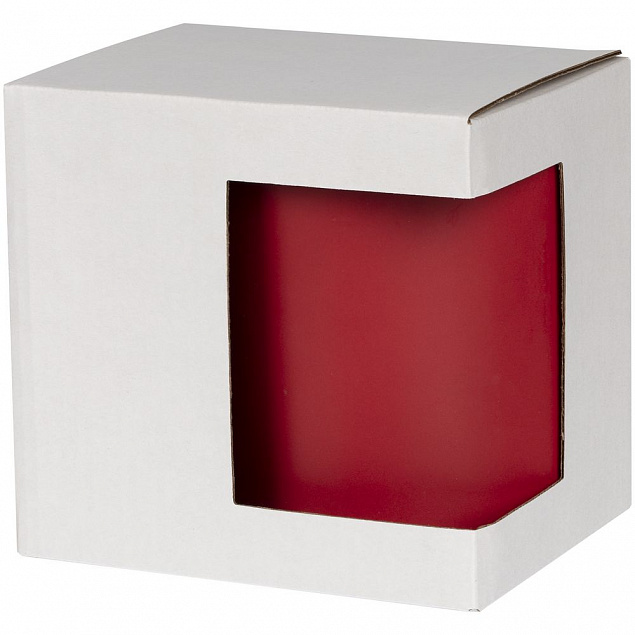 Коробка для кружки с окном Cupcase, белая с логотипом в Екатеринбурге заказать по выгодной цене в кибермаркете AvroraStore