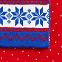 Шарф Happy View, красный с синим с логотипом в Екатеринбурге заказать по выгодной цене в кибермаркете AvroraStore
