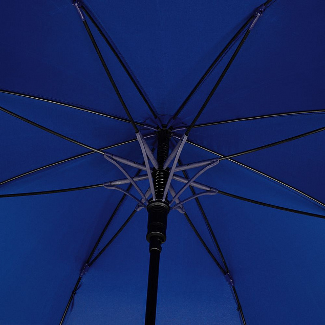 Зонт-трость Undercolor с цветными спицами, синий с логотипом в Екатеринбурге заказать по выгодной цене в кибермаркете AvroraStore