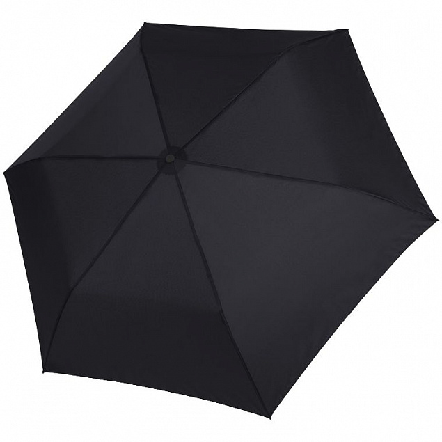 Зонт складной Zero Large, черный с логотипом в Екатеринбурге заказать по выгодной цене в кибермаркете AvroraStore