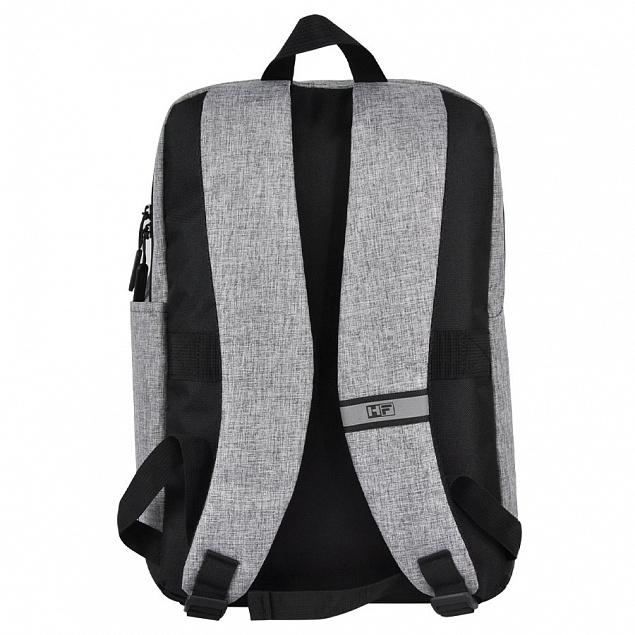 Рюкзак Boom, серый/чёрный, 43 x 30 x 13 см, 100% полиэстер  с логотипом в Екатеринбурге заказать по выгодной цене в кибермаркете AvroraStore