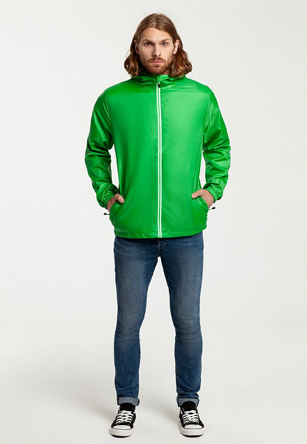 Ветровка мужская FASTPLANT зеленое яблоко с логотипом в Екатеринбурге заказать по выгодной цене в кибермаркете AvroraStore