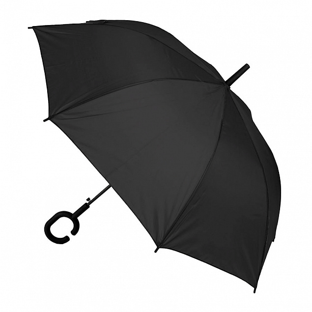 Зонт-трость HALRUM, пластиковая ручка, полуавтомат с логотипом в Екатеринбурге заказать по выгодной цене в кибермаркете AvroraStore