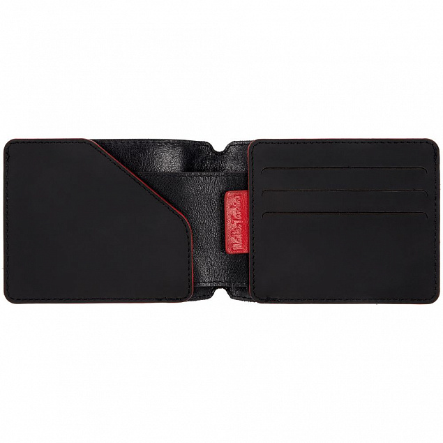 Портмоне Arrival, черное с красным с логотипом в Екатеринбурге заказать по выгодной цене в кибермаркете AvroraStore