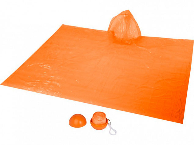Дождевик Xina, оранжевый с логотипом в Екатеринбурге заказать по выгодной цене в кибермаркете AvroraStore