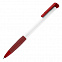N13, ручка шариковая с грипом, пластик, белый, красный с логотипом в Екатеринбурге заказать по выгодной цене в кибермаркете AvroraStore