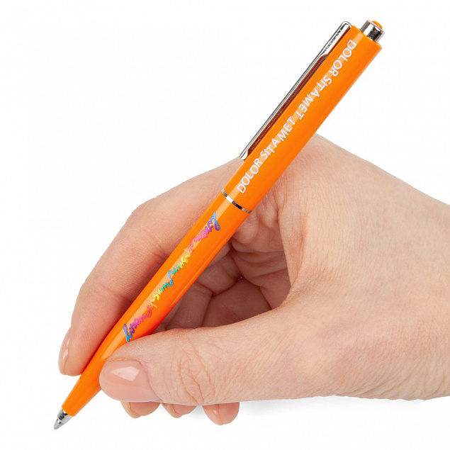 Ручка шариковая Senator Point ver.2, оранжевая с логотипом в Екатеринбурге заказать по выгодной цене в кибермаркете AvroraStore