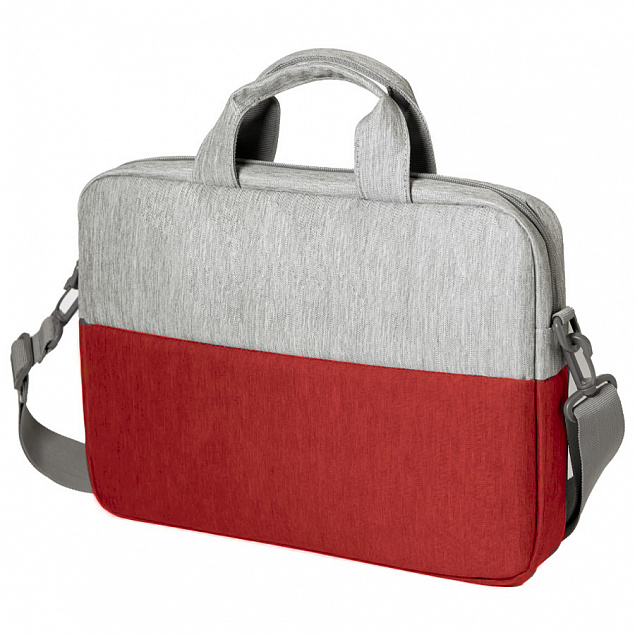 Конференц-сумка BEAM NOTE, серый/красный, 39х30х6.5 см, ткань верха:100% полиамид, под-д:100%полиэст с логотипом в Екатеринбурге заказать по выгодной цене в кибермаркете AvroraStore