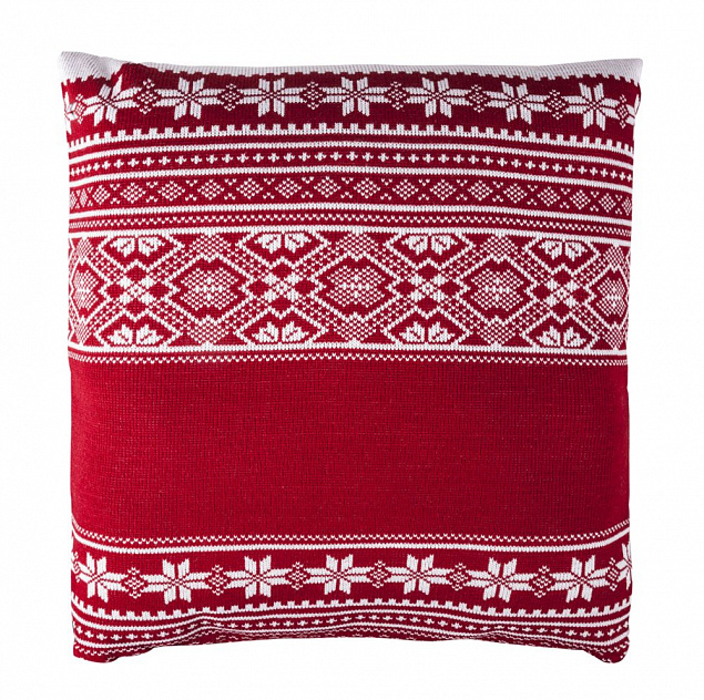 Подушка «Скандик», красная с логотипом в Екатеринбурге заказать по выгодной цене в кибермаркете AvroraStore