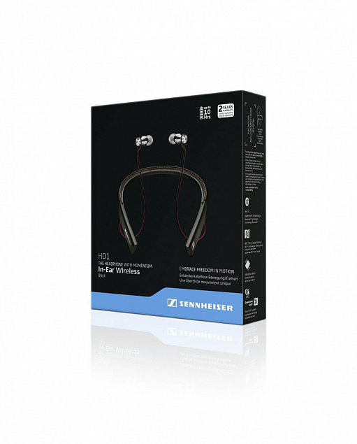 Bluetooth наушники Sennheiser Momentum In-Ear Wireless, черные с логотипом в Екатеринбурге заказать по выгодной цене в кибермаркете AvroraStore