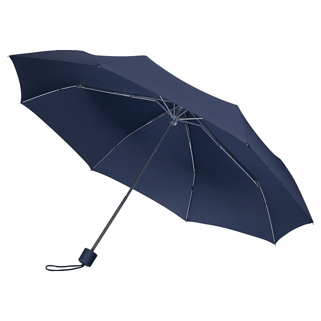 Зонт складной Light, темно-синий с логотипом в Екатеринбурге заказать по выгодной цене в кибермаркете AvroraStore