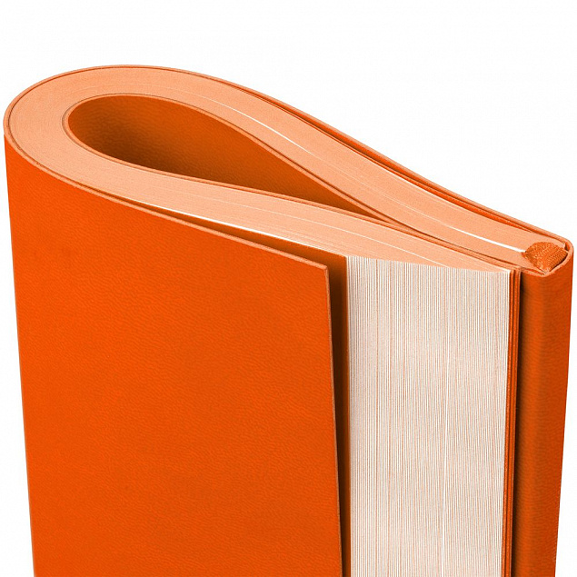 Ежедневник Flat, недатированный, оранжевый с логотипом в Екатеринбурге заказать по выгодной цене в кибермаркете AvroraStore