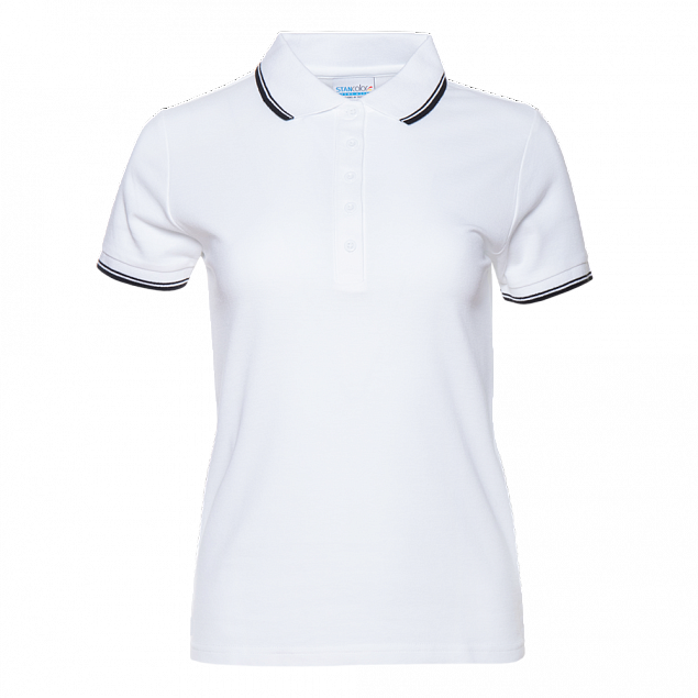 Рубашка поло Рубашка женская 04BK Белый с логотипом в Екатеринбурге заказать по выгодной цене в кибермаркете AvroraStore