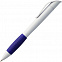 Ручка шариковая Grip, белая с оранжевым с логотипом в Екатеринбурге заказать по выгодной цене в кибермаркете AvroraStore
