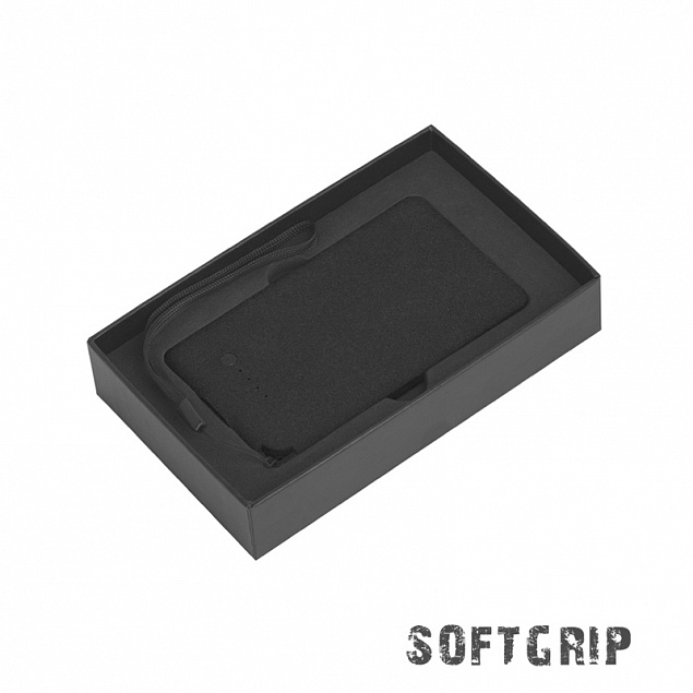 Зарядное устройство "Камень" с покрытием soft grip, 4000 mAh в подарочной коробке с логотипом в Екатеринбурге заказать по выгодной цене в кибермаркете AvroraStore