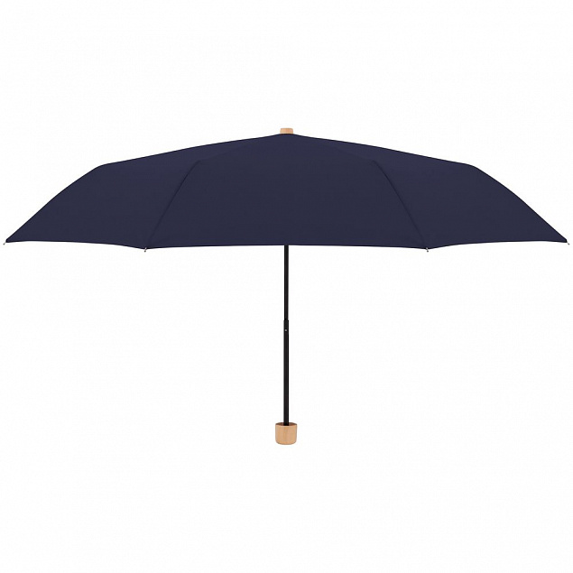 Зонт складной Nature Mini, синий с логотипом в Екатеринбурге заказать по выгодной цене в кибермаркете AvroraStore
