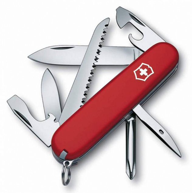 Офицерский нож Hiker 91, красный с логотипом в Екатеринбурге заказать по выгодной цене в кибермаркете AvroraStore
