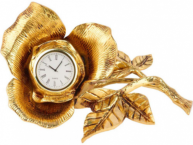 Часы настольные «Роза» с логотипом в Екатеринбурге заказать по выгодной цене в кибермаркете AvroraStore
