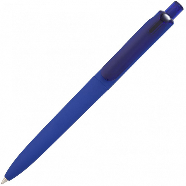 Ручка шариковая Prodir DS8 PRR-Т Soft Touch, синяя с логотипом в Екатеринбурге заказать по выгодной цене в кибермаркете AvroraStore