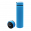 Термос Reactor софт-тач с датчиком температуры (голубой) с логотипом в Екатеринбурге заказать по выгодной цене в кибермаркете AvroraStore