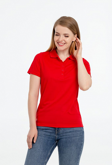 Рубашка поло женская Eclipse H2X-Dry, красная с логотипом в Екатеринбурге заказать по выгодной цене в кибермаркете AvroraStore