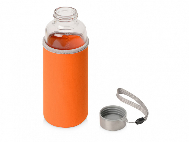 Бутылка для воды Pure c чехлом, 420 мл, оранжевый с логотипом в Екатеринбурге заказать по выгодной цене в кибермаркете AvroraStore