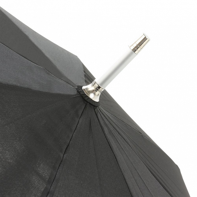 Зонт-трость Alu Golf AC, черный с логотипом в Екатеринбурге заказать по выгодной цене в кибермаркете AvroraStore