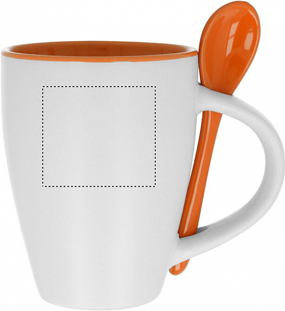 Чашка с ложкой с логотипом в Екатеринбурге заказать по выгодной цене в кибермаркете AvroraStore