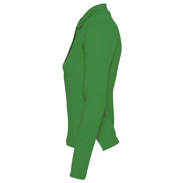 Рубашка поло женская с длинным рукавом PODIUM ярко-зеленая с логотипом в Екатеринбурге заказать по выгодной цене в кибермаркете AvroraStore